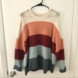 Madewell color lock rainbow sweater wool